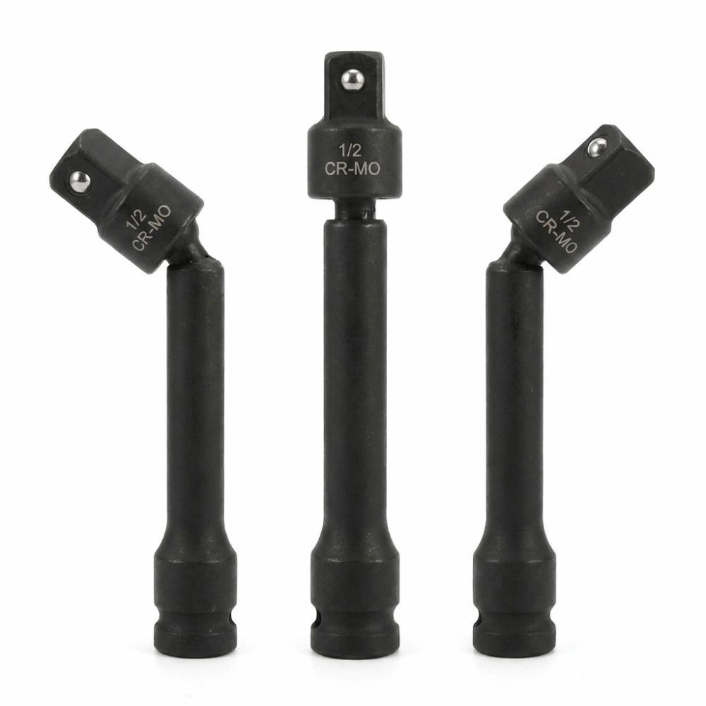 2pcs Flexible Universal Joint Swivel Socket Extension Bar  Equipment Assembly