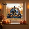 Outdoor Balcony Window Stickers Halloween Pumpkin Haunted House Static Stickers Waterproof PVC Castle Easy Application Decals Decals Removable