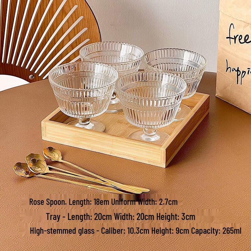 Retro Embossed Sunflower Glass Dessert Bowl