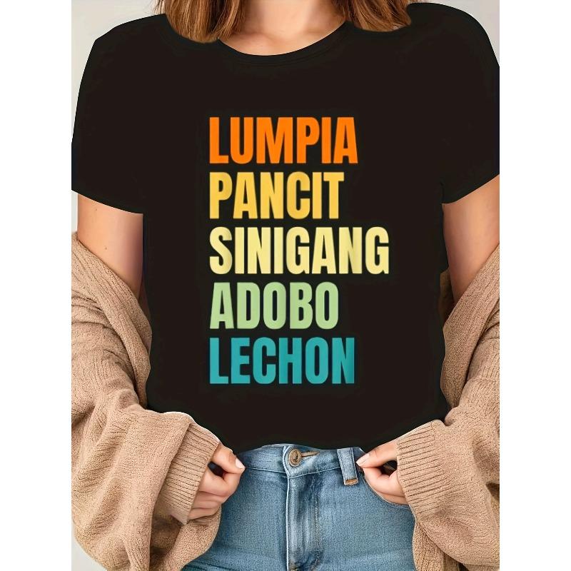 

European sizes Trendy T-Shirt with English Letter Print Design 4XL чорний