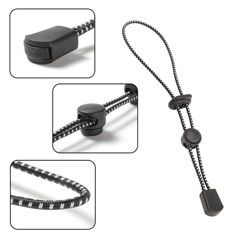 Pack of 10 Elastics Fastening Cord with Secure Clip Expandable Rope for Camping Shelter Stability and Outdoor Attachments