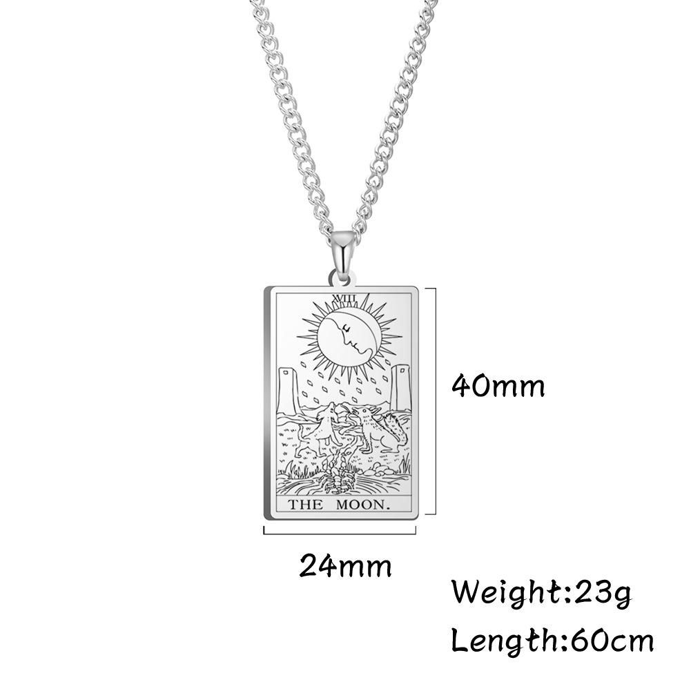 Titanium Steel Taro Brand Pendant Necklace For Men And Women, 22 Fashionable And Simple Square Shaped Jewelry Accessories