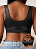 Front-fastening Plus Size Bra Push Up Sports Vest Bra Wirefree Underwear 0XL-4XL