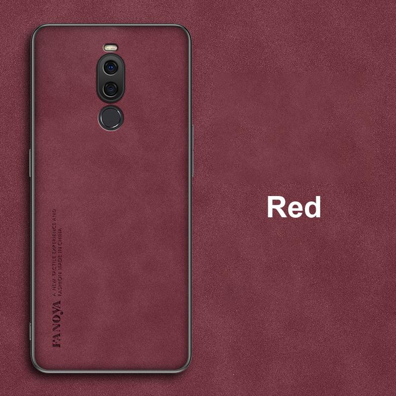 For Meizu X8 Case Luxury PU Leather Phone Case For Meizu X8 MeizuX8 Back Cover Matte Silicone Shockproof Full Protection Coque