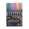 Dual-Tip Metallic Outline Pens Fluorescent Marker with Colorful Borders Smooth Tip Highlighters for Cards Crafts & Notes