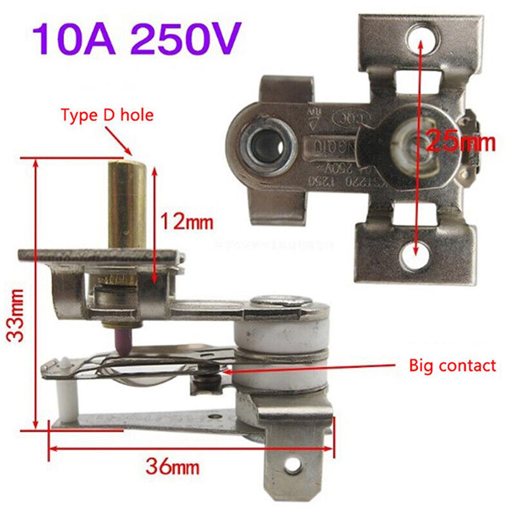 

Bimetallic Temperature Switch 1 Piece 16A AC 250V Brass Ceramic. Copper Current Electric Irons Temperature Switch