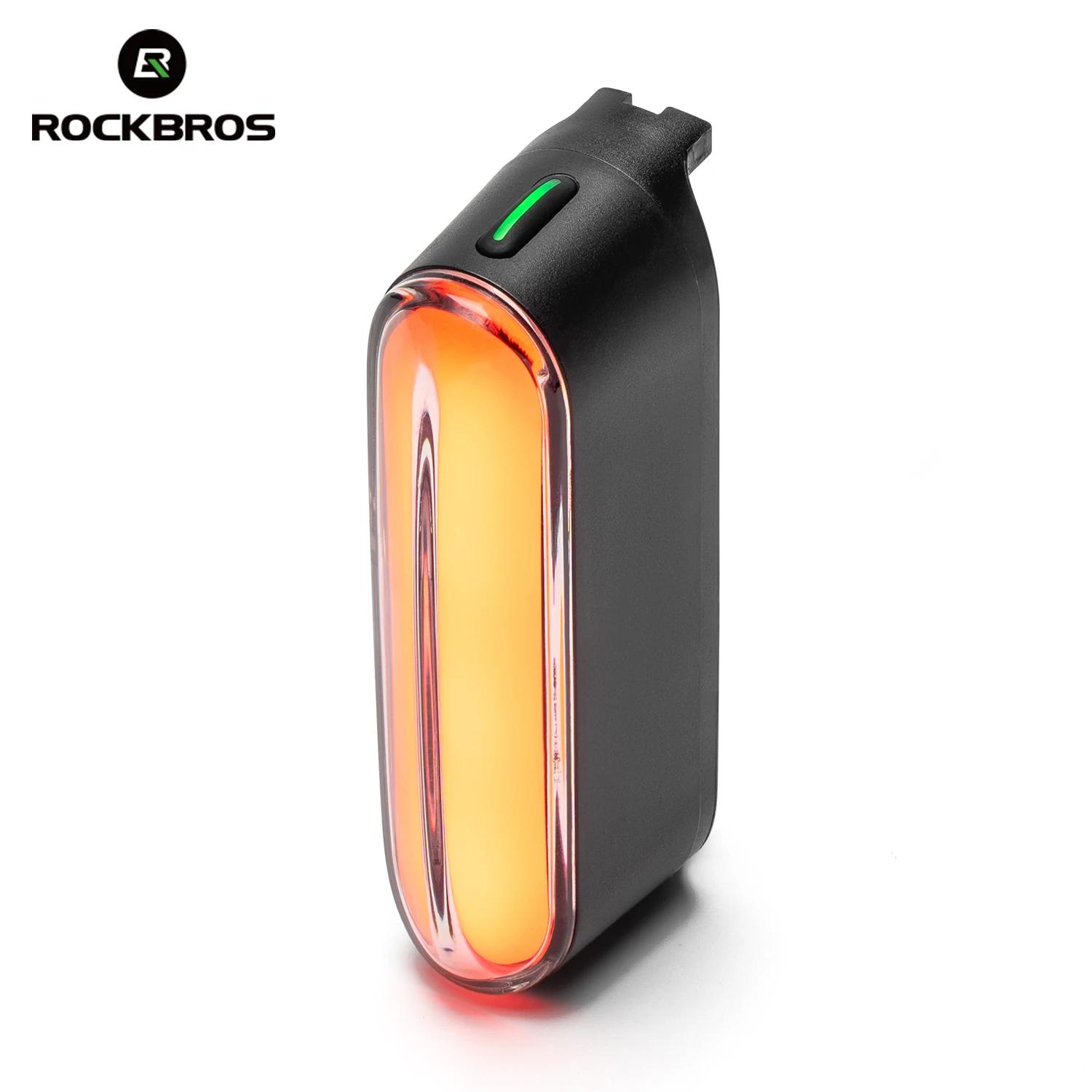 ROCKBROS Bicycle Rear Light Magnetic Bike Tail Light IPX6 Waterproof 7Lighting Mode Smart Brake Sensor Rear Light Bike Accessory 24120009001