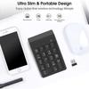 Wireless Numeric Keypad Mini Portable 18 Keys 2.4 G USB Receiver Financial Accounting Numeric Keypad for Laptop, PC, Desktop