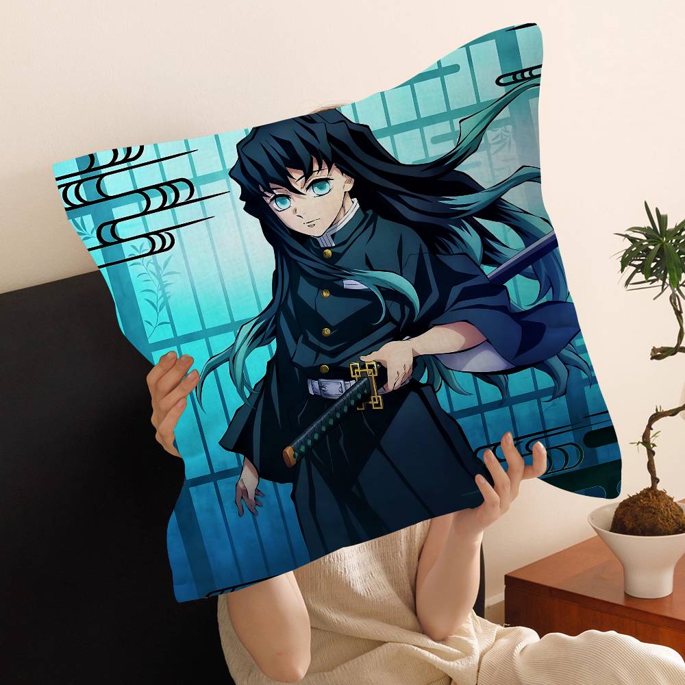 Muichiro Tokito Anime Cushion Cover Pillow Cover Decor Pillowcase Printed Cushion Case For Couch