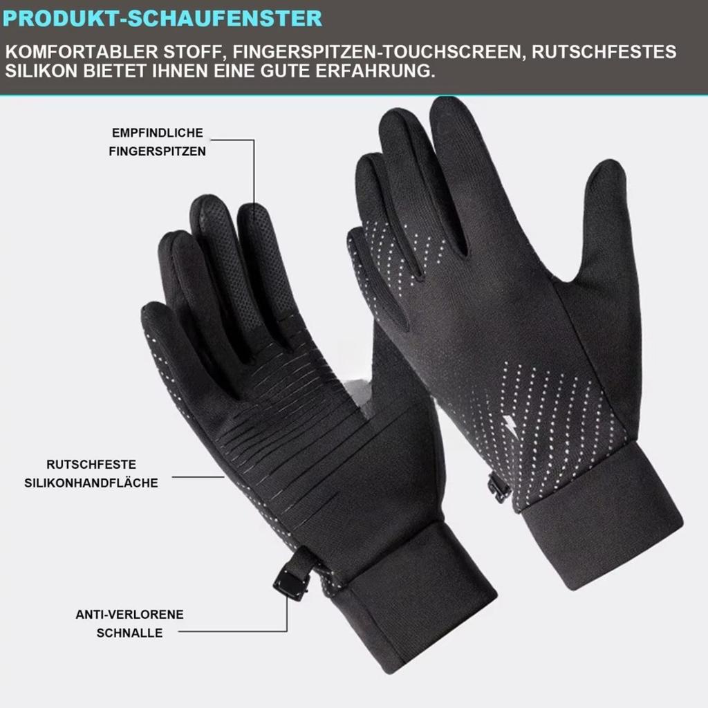 Outdoor Bicycle Gloves, Warm, Windproof and Waterproof Sports Universal Gloves