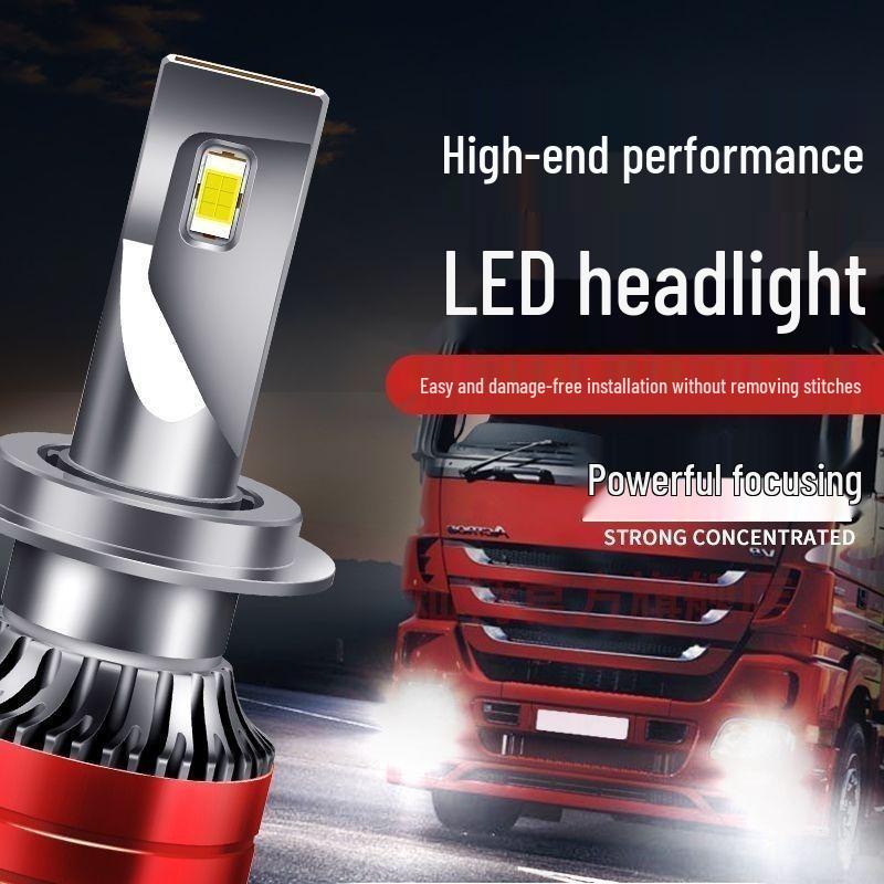 Compatible Strong Light H1 H7 H4 LED Headlight Bulbs: Low/High Beam & Fog Lights White Light Upgrade