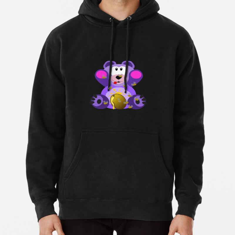 Purple bear hoodie Clearance