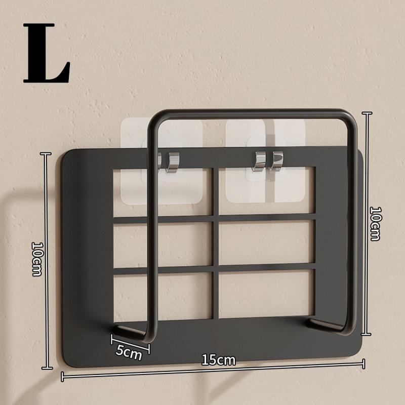 Easy To Install Wall Mount Router Stand Rack for Storage Box Bracket and Top Box No Drilling Required Wi-Fi Rack White Cast Iron