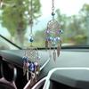 Car Rearview Mirror Pendant, Butterfly Dream Chaser, Lunar Rover Interior Pendant, Colorful Bead Wind Chime Car Pendant