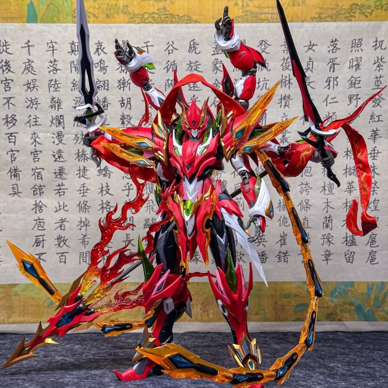 Motor Nuclear NeZha Montagemodellpaket Actionfiguren Sechsarmiger Mecha mit Lotus-Basis Legierungsskelett Modisches Spielzeug Jungen Ideales Geschenk