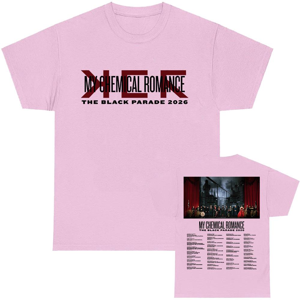 

THE BLACK PARADE 2026 Tour T-shirt Rock Band My Chemical Romance Tshirts Short Sleeve Cotton T Shirt Unisex Streetwear M