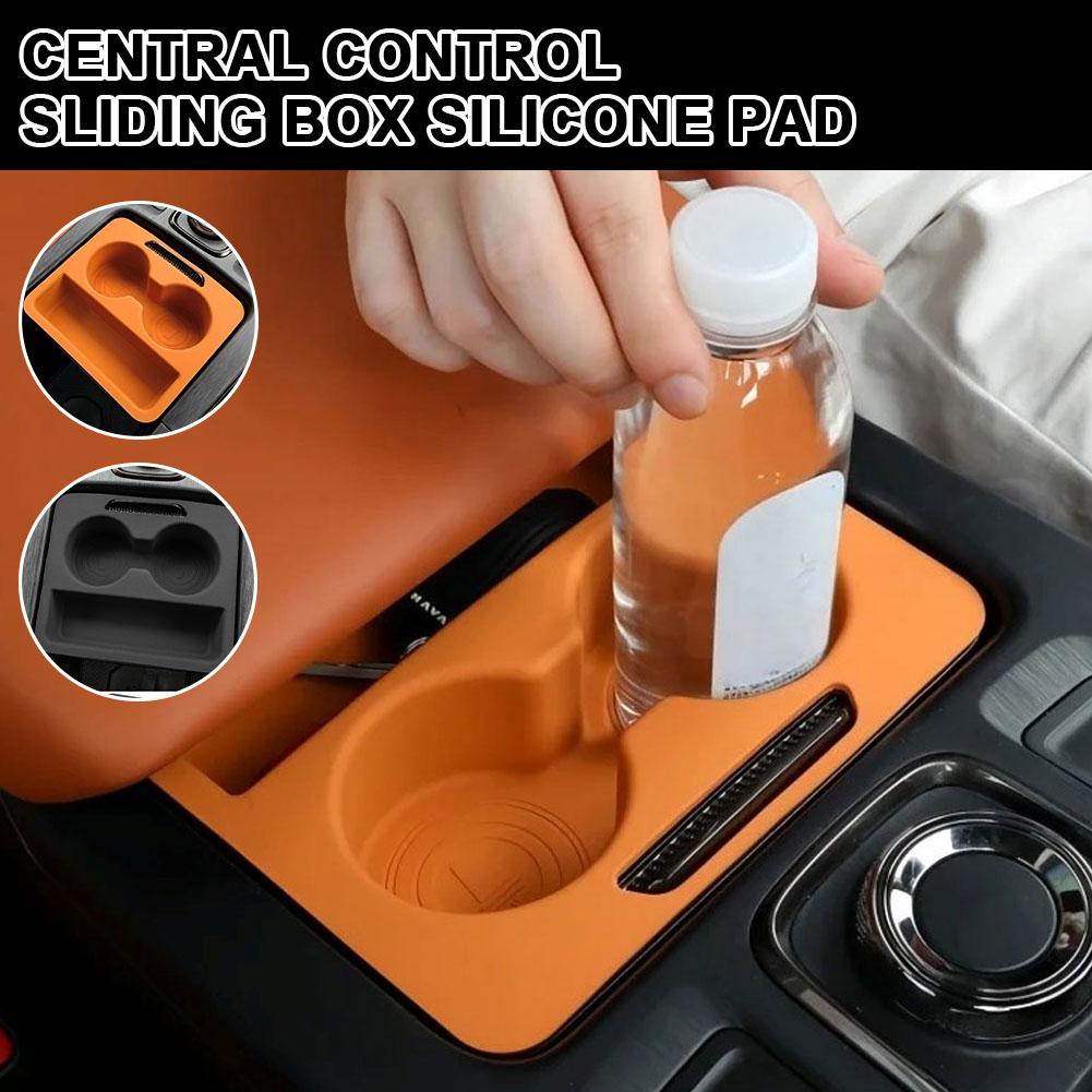 Car Central Control Sliding Box Silicone Pad For Haval H9 2025-2025 Modified Auto Armrest Box Protective Pad Car Accessorie V4P2