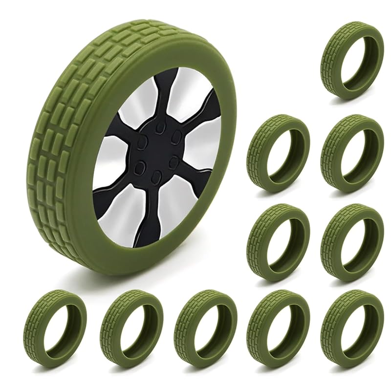 

[Maruno] Suitcase tire cover 10 pieces caster cover Fall prevention carry case Quiet wheel cover suitcase tire cover silicon Anti-rolling Luggage,