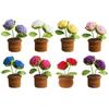 Handmade Crochet Flower Potted Plant Knitted Rose Flower In Vases Ornament for Valentines Day Wedding Decoration Gift