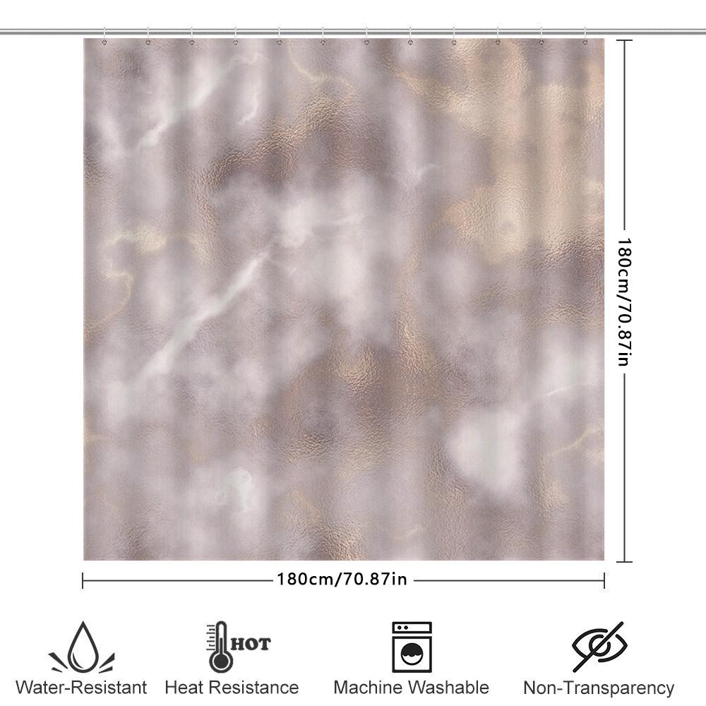 Luxury Gold Marble Shower Curtain Pink Beige Colorful Waterproof Bath Decor For Home Bathroom Decoration Size: 69 X 70 (Lxw)