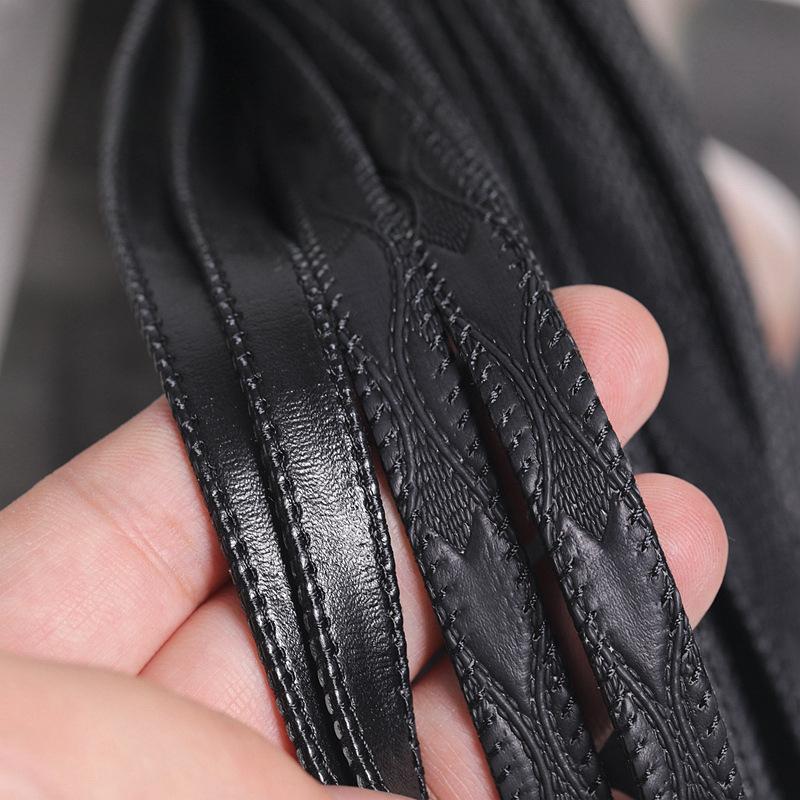 

1/2/5/10M Faux Genuine Leather 10MM Leaf Embossed Flat Leather Lace Rope DIY Bag Bracelet Jewelry Making Handmade Accessories 1M