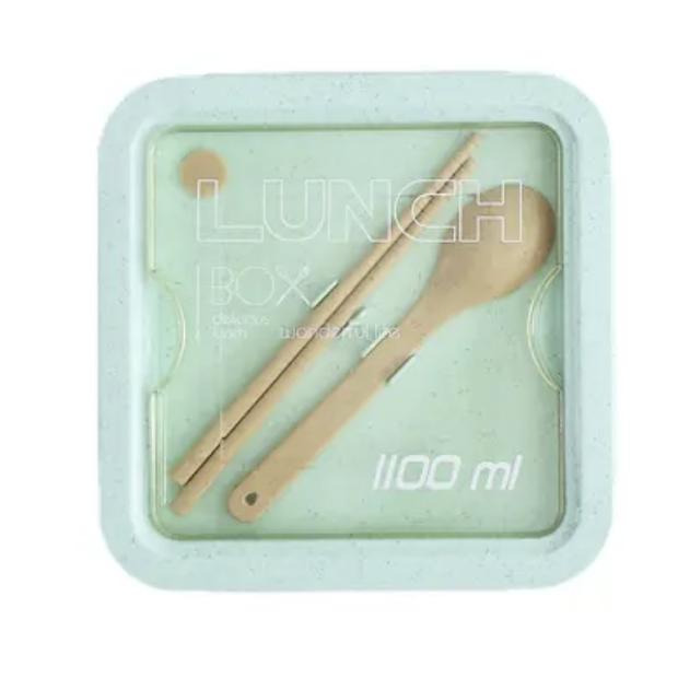 Microwave Lunch Box Eco-Friendly BPA Free Wheat Straw Bento Box with Chopsticks Kitchen Food Container Soup Can with Spoon