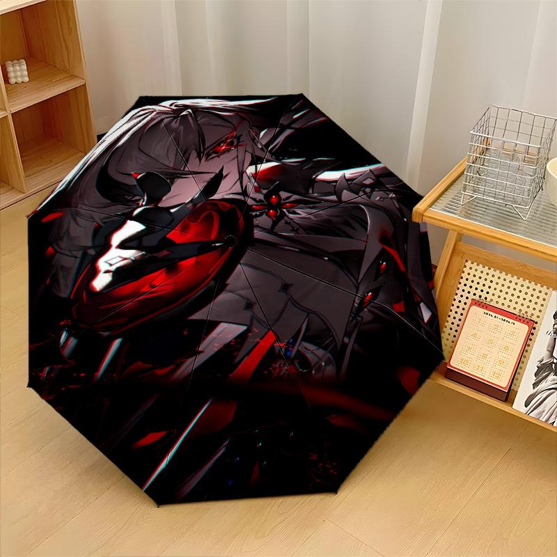 Genshin Impact Windproof Auto 8 Rib Folding Umbrella Portable Outdoor Parasol