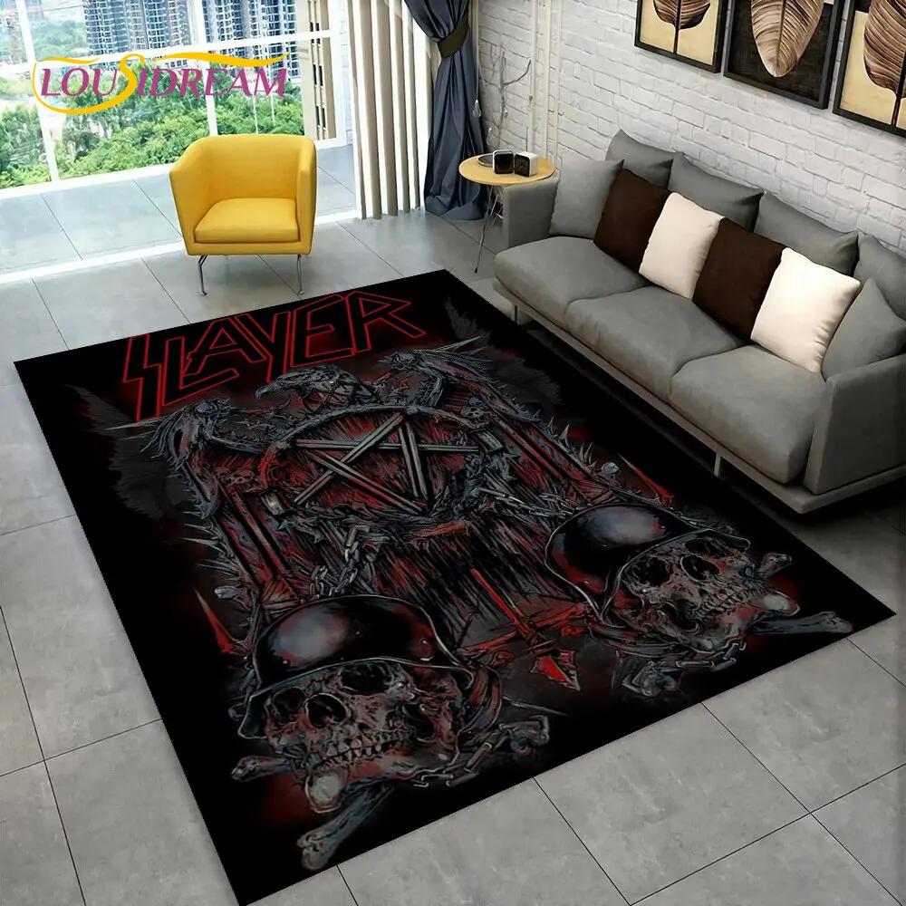 Tappeto per la zona musicale della band heavy metal Slayer, tappeto per la casa, soggiorno, camera da letto, divano, zerbino, decorazione per bambini, tappetino antiscivolo