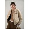 Fashion Short Winter Faux Fur Coat for Women Korean Style Classic Young Elegant Cotton Padded Jacket Versatile Warm Outerwear