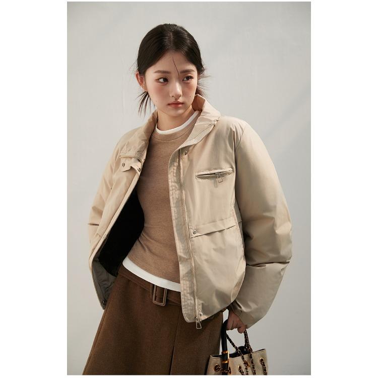 Fashion Short Winter Faux Fur Coat for Women Korean Style Classic Young Elegant Cotton Padded Jacket Versatile Warm Outerwear
