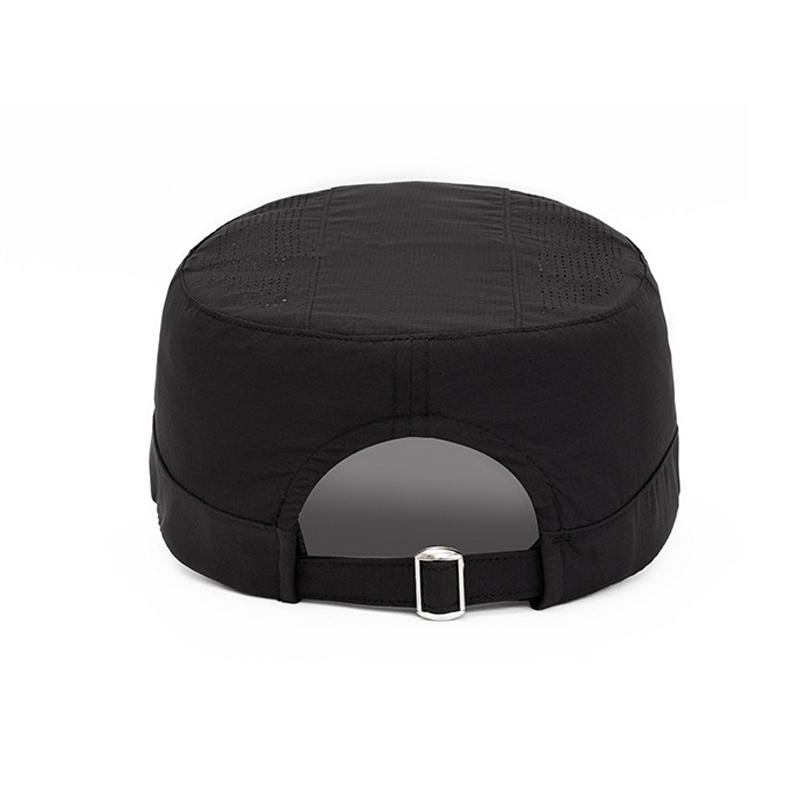 Summer Quick-Drying Flat Top Hat Men's Big Head Cap Outdoor Mesh Breathable Sun Hat