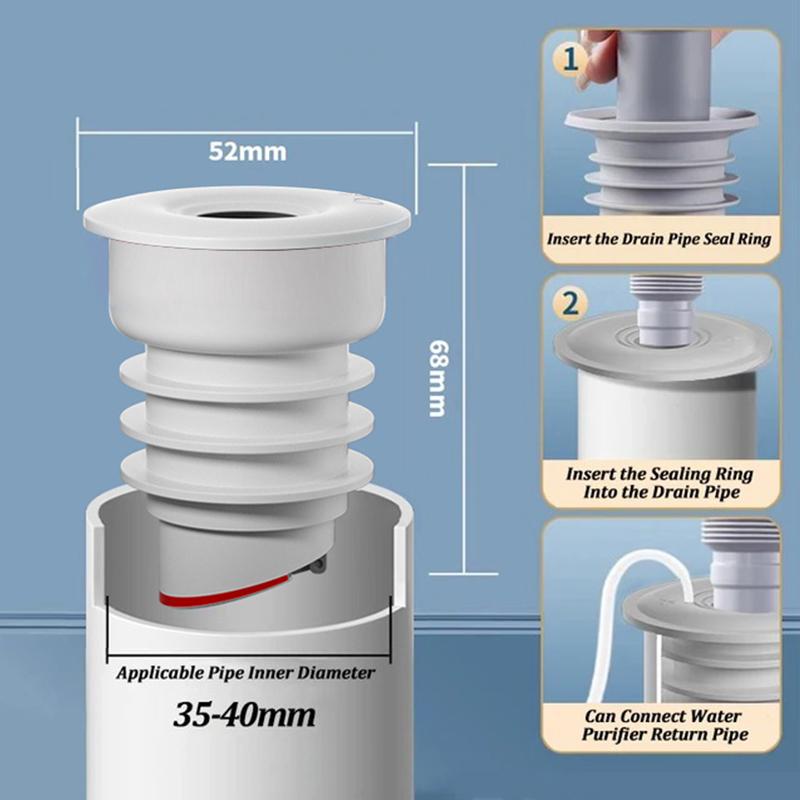 

Силіконове ущільнювальне кільце каналізаційної ванної кімнати Кухонна раковина Ущільнювальна пробка каналізаційної труби Пральна машина Захист від витоку запаху Ущільнювальний з’єднувач зливу для підлоги