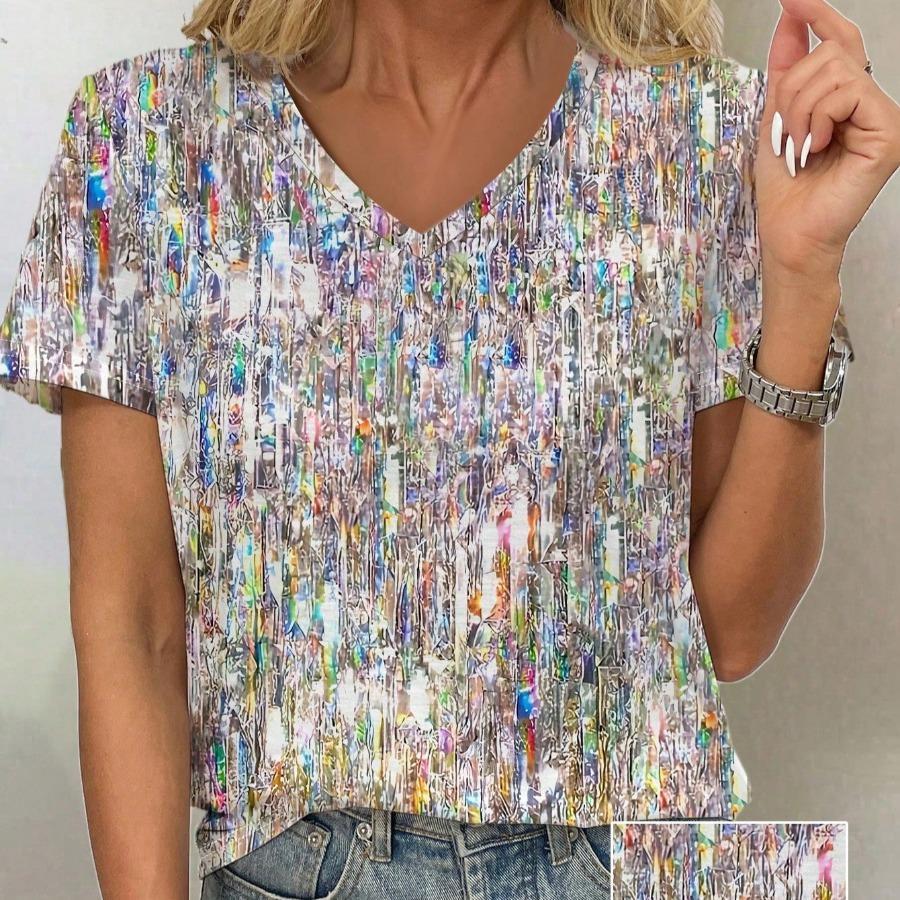 vintage women skull leopard print t shirt short sleeve v neck tops comfortable t-shirts
