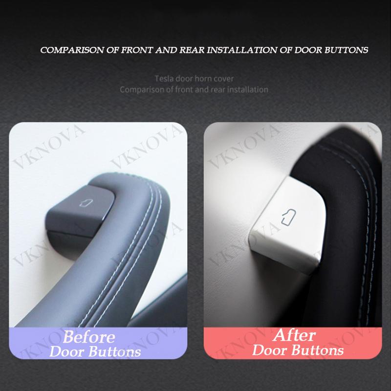 For Tesla New Model Y Juniper 2025 2026 Launch Model 3 Highland 2024 2025 2026 Door Lock Switch Open Button Cover Protector