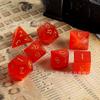 7pcs Red Cats Eye Dice Set DND Tabletop RPG Polyhedral Dungeons Dragons