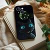 C-CoralineS Phone Case For IPhone 1716 15 14 13 Pro Max 11 12 Mini X Xs XR Black Silicone Cover