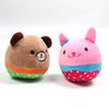 Puppy Cartoon Animals Bear Rabbit Plush Doll Cat Dog Biting Vocal Toy Pet Supply