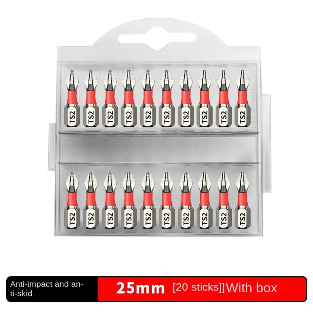 6/10/20pcs S2 Zinc Zinc Alloy Steel Magnetic Batch Head Magnetic Impact Drill Bit Electric Drill