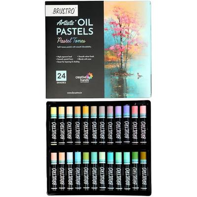 Brustro Artist Oil Pastels Set Of 24 (Pastel Tones)