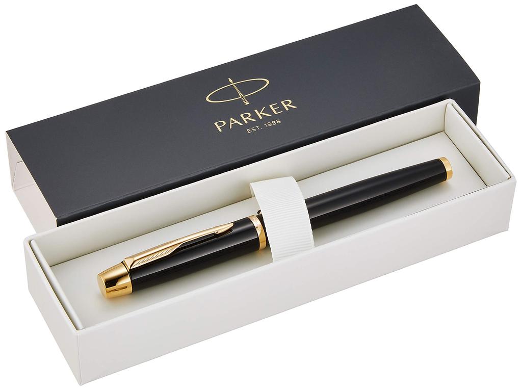 PARKER 5th IM Rack Black GT Fine Nib Water-Based Pen, Gift Boxed, Officially Imported, Product Number 2073223