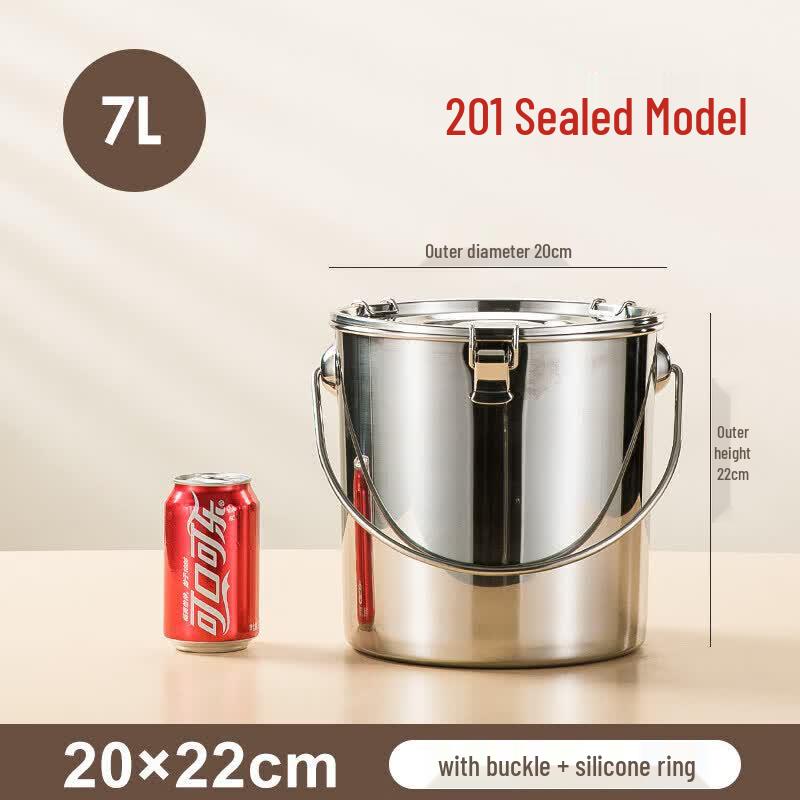 ZISIZ 304 Stainless Steel Portable Bucket