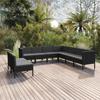 Day and Night - Day and Night Garden Furniture Set 9 Pieces Black Synthetic Rattan Cushions