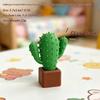3D Printed Cactus Clicker Keychain Mini Fidget Clicker Toy Portable Push Button Stress Relief Keyring Gift For Kids Adults