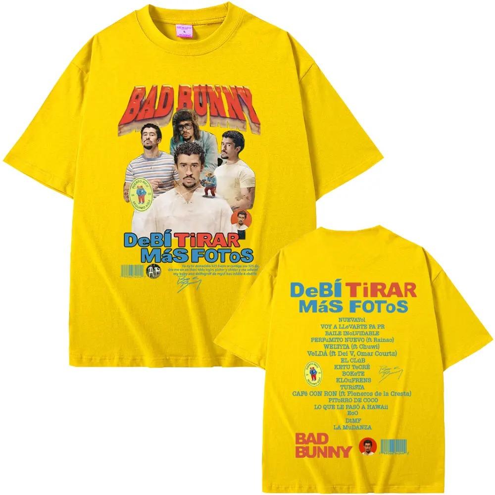 Bad Bunny DeBi TiRAR MaS FOToS DTMF Graphic T-Shirt - Unisex Hip Hop Vintage Pop Streetwear Comfortable Women And Men T-shirts