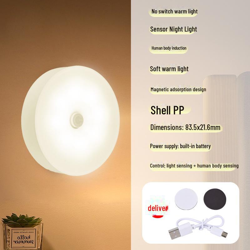 Modern LED Motion Sensor Rechargeable Night Light for Dorms and Closets