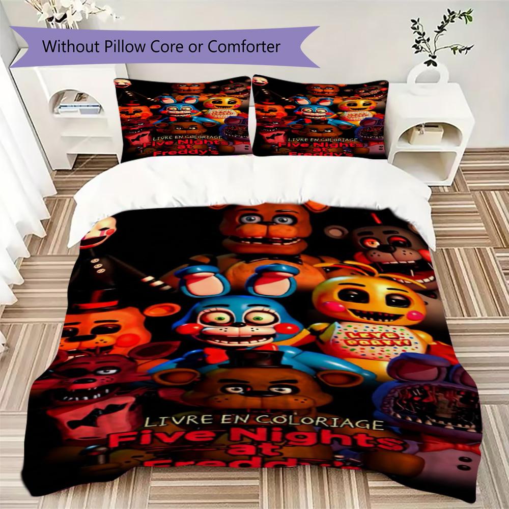Five Nights Freddys Bedding 1 Duvet Cover 2 Pillowcase Without Core Without Core Soft And Comfortable Bedding Set Duvet Cover And Pillowcase