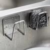 1PC Stainless Steel Sponge Holder Rack for Sink Wall Mount Storage Organizer Keeps Sponge Scrubber Dry with Suction Cup