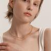 LUNNE Silver 925 Silky Round Snake Necklace #LSN66