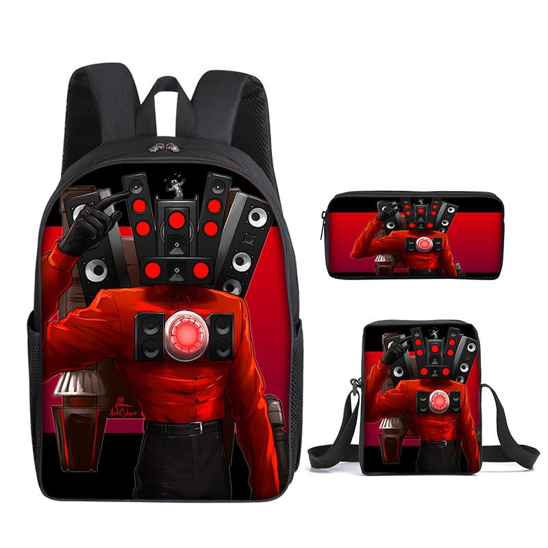 Haut de gamme Créatif Original Cool Toca Life World Design 3D 3 pièces/Ensemble élève Apprenant Sacs Quotidien Ordinateur Portable Sac à dos Sac à lunch Trousse à crayons