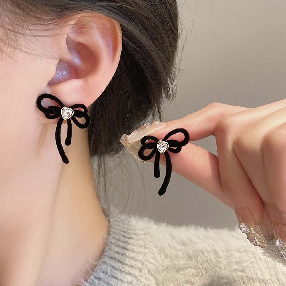 

Серьги-гвоздики с бантиком и бантиком, серьги-капли с бантиком, элегантный кулон с бантом для женщин